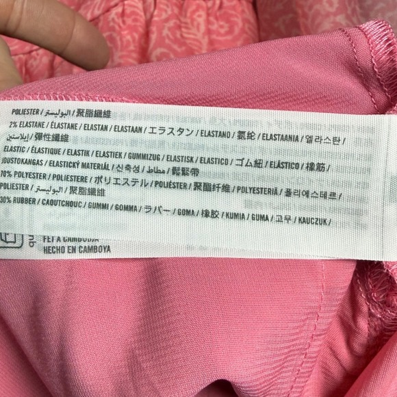 ABERCROMBIE & FITCH Emerson Angel Sleeve Mini Babydoll Dress Pink Floral, Medium - Picture 11 of 12